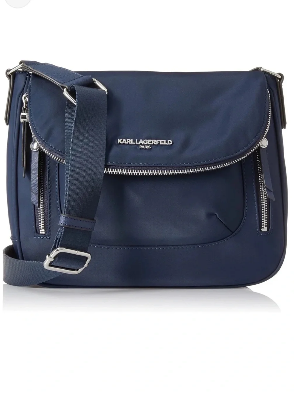 Karl Lagerfeld Cara Messenger Crossbody Bag Navy